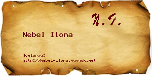 Nebel Ilona névjegykártya
